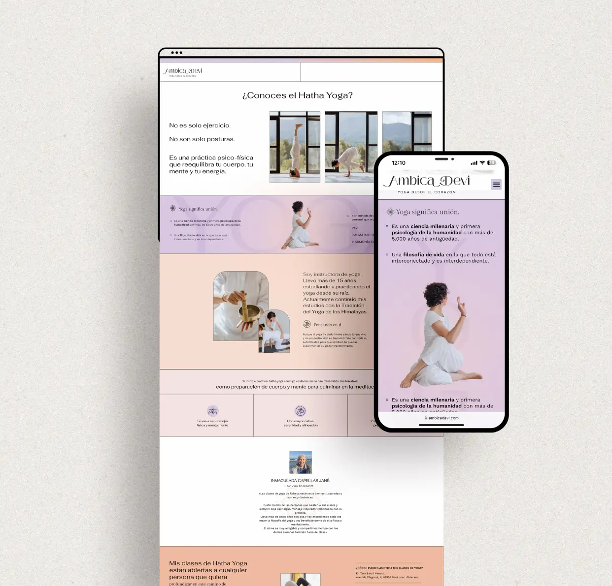 Pagina web Ambica Devi