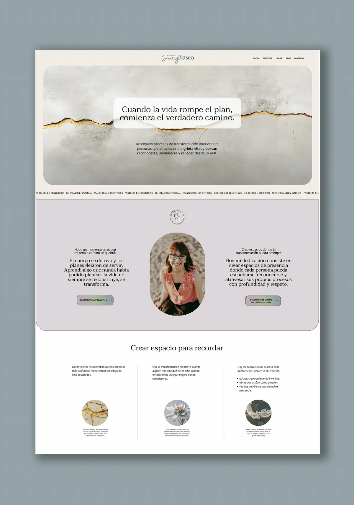 Rediseño web para Beatriz Blasco